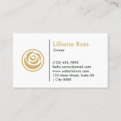 Luxury Green Gold Minimalist Timeless Designer Visitenkarte (Rückseite)