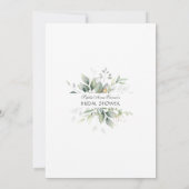 Luxury Greenery Gold Blätter Brautparty Einladung (Rückseite)