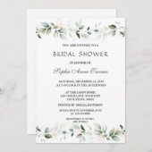Luxury Greenery Gold Blätter Brautparty Einladung (Vorne/Hinten)