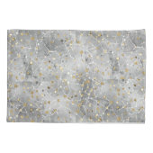 Luxury, Grey Gold Pattern Kissenbezug (Rückseite)