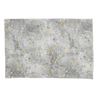 Luxury, Grey Gold Pattern Kissenbezug