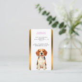 Luxury Grooming Dog Personalized Modern Collection Visitenkarte (Stehend Vorderseite)