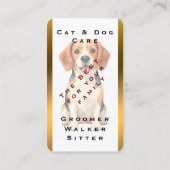 Luxury Grooming Dog Personalized Modern Collection Visitenkarte (Rückseite)