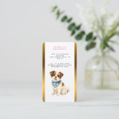 Luxury Grooming Dog Personalized Trendy Collection Visitenkarte (Stehend Vorderseite)