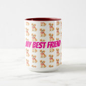 Luxury Grooming Pet Personalized Modern Collection Tasse (Zentrum)