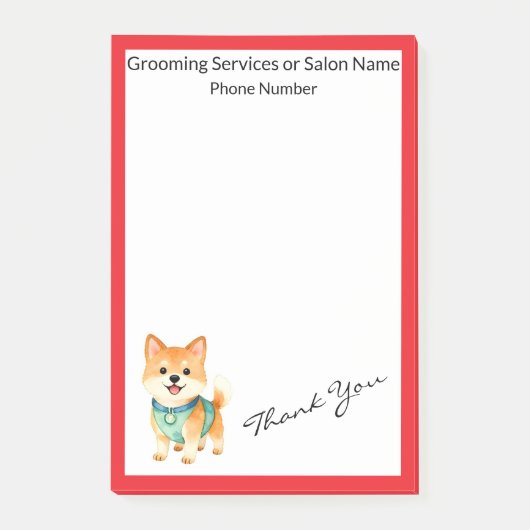 Luxury Grooming Pet Personalized Trendy Collection Post-it Klebezettel (Vorderseite)