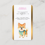 Luxury Grooming Pet Personalized Trendy Collection Visitenkarte (Vorderseite)