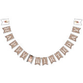 Luxury Happy Birthday Foto Balloon Glitzer Wimpelkette (Alle)