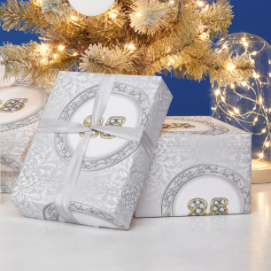 Luxury Happy Silver 25. Jubiläum Geschenkpapier