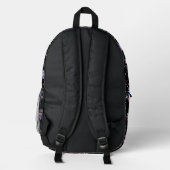 Luxury Holographic Snowflake Christmas Collection Bedruckter Rucksack (Rückseite)