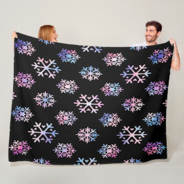 Luxury Holographic Snowflake Christmas Collection Fleecedecke