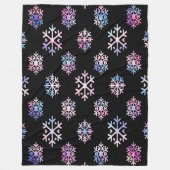 Luxury Holographic Snowflake Christmas Collection Fleecedecke (Vorderseite)