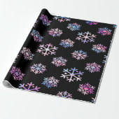 Luxury Holographic Snowflake Christmas Collection Geschenkpapier (Ungerollt)