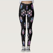 Luxury Holographic Snowflake Christmas Collection Leggings (Vorderseite)