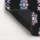 Luxury Holographic Snowflake Christmas Collection  Mousepad (Ecke)