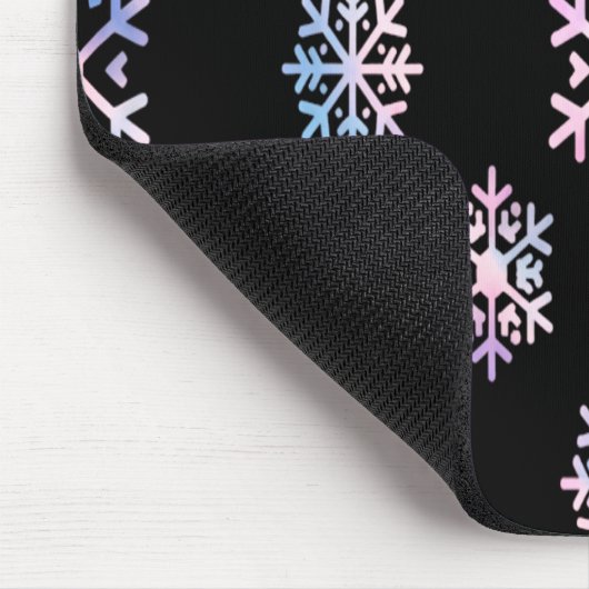 Luxury Holographic Snowflake Christmas Collection  Mousepad (Ecke)