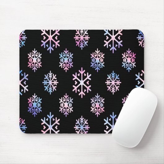Luxury Holographic Snowflake Christmas Collection  Mousepad (Mit Mouse)