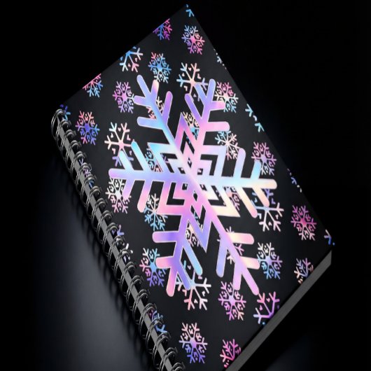Luxury Holographic Snowflake Christmas Collection Notizblock