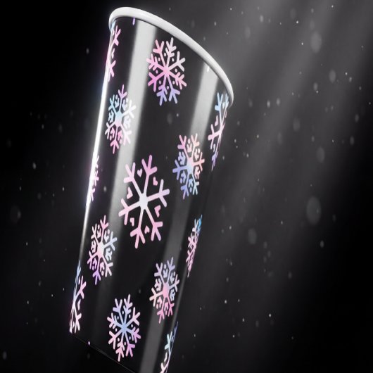 Luxury Holographic Snowflake Christmas Collection Pappbecher