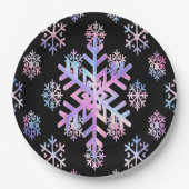 Luxury Holographic Snowflake Christmas Collection  Pappteller (Vorderseite)