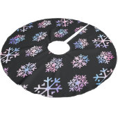 Luxury Holographic Snowflake Christmas Collection Polyester Weihnachtsbaumdecke (Schrägansicht)