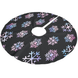 Luxury Holographic Snowflake Christmas Collection Polyester Weihnachtsbaumdecke