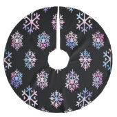 Luxury Holographic Snowflake Christmas Collection Polyester Weihnachtsbaumdecke (Vorderseite)