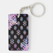 Luxury Holographic Snowflake Christmas Collection Schlüsselanhänger (Rückseite)