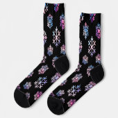Luxury Holographic Snowflake Christmas Collection Socken (Linkes Detail)