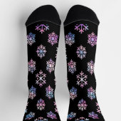 Luxury Holographic Snowflake Christmas Collection Socken (Oben)