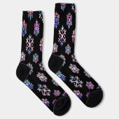 Luxury Holographic Snowflake Christmas Collection Socken (Rechts)
