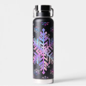 Luxury Holographic Snowflake Christmas Collection  Trinkflasche (Rückseite)
