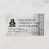 Luxury Home Interior Design Stylist Photo Qr Code Visitenkarte (Vorderseite)