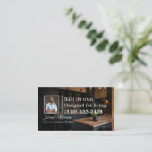 Luxury Home Renovation Home Builder Photo Qr Code Visitenkarte (Stehend Vorderseite)