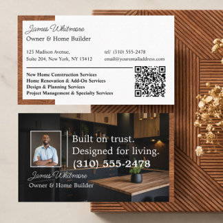 Luxury Home Renovation Home Builder Photo Qr Code Visitenkarte