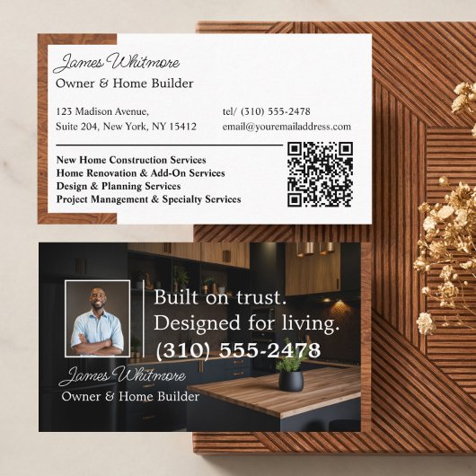 Luxury Home Renovation Home Builder Photo Qr Code Visitenkarte