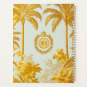 Luxury Imperial Gold Palm Tree Business Planer (Rückseite)