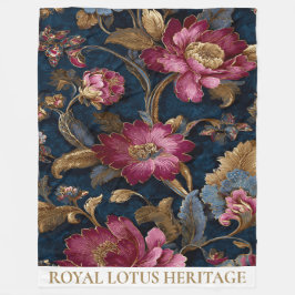 Luxury Indian Floral Vintage Royal Fleecedecke