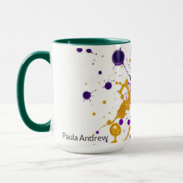 Luxury Ink & Gold Leaf Personalized Tasse