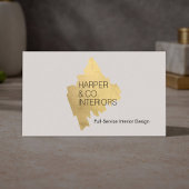 Luxury Interior Designer Gold Abstract Logo Visitenkarte