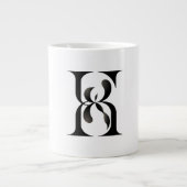 Luxury Interlocking Initials Monogram Elegant Seri Jumbo-Tasse (Vorderseite)