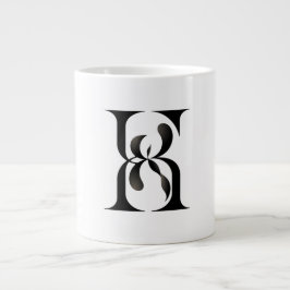 Luxury Interlocking Initials Monogram Elegant Seri Jumbo-Tasse