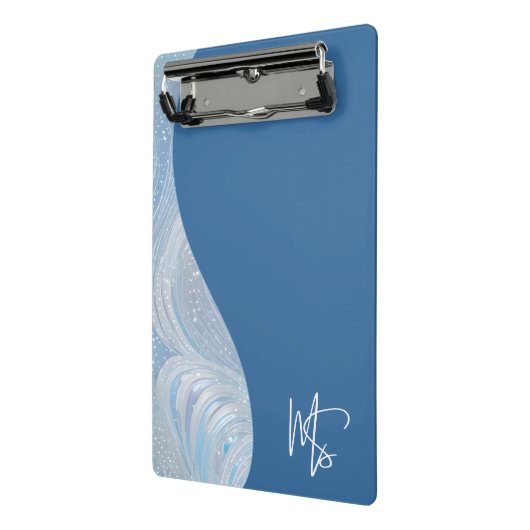 Luxury Iridescent Blue Gradient  Mini Klemmbrett (Gewinkelt2)