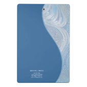 Luxury Iridescent Blue Gradient Mini Klemmbrett (Rückseite)