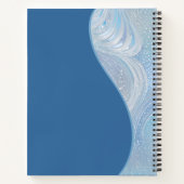 Luxury Iridescent Blue Gradient Spiral Notebook Notizblock (Rückseite)