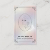 Luxury Iridescent with QR Code Holographic Visitenkarte (Vorderseite)