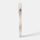 Luxury Ivory Fog Marble Texture Soft Taupe Veining iPhone Hülle (Linke Seite)