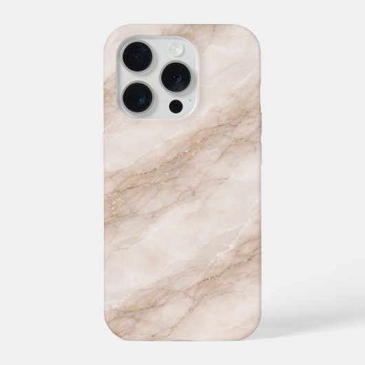 Luxury Ivory Fog Marble Texture Soft Taupe Veining iPhone Hülle (Rückseite)