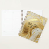 Luxury Ivory Marble and Gold Glitter Planer (Anzeige)