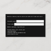 Luxury Ivory Marble and Gold Glitter Referral Card Visitenkarte (Rückseite)